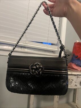 Brighton Limited Edition Black Women's Shoulder Bag with Braided Knot Accent